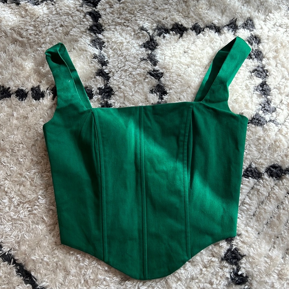 Green Pepepermayo Corset Top